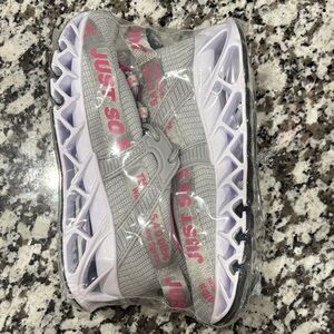 Gray and Pink Athletic Shoes